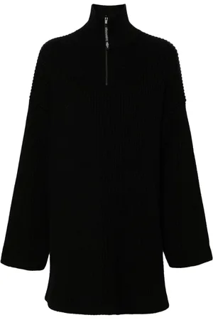 Balenciaga Gerippter Pullover mit Logo-Applikation
