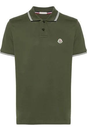 Moncler Poloshirt mit gestreiften Abschlüssen