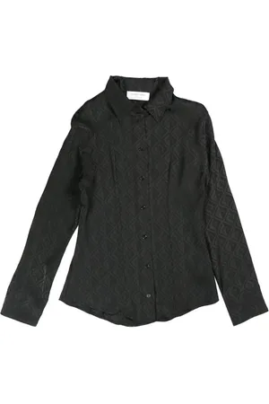 Marine Serre Hemd mit Moon Diamant-Jacquardmuster