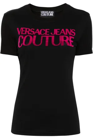VERSACE T-Shirt mit beflocktem Logo