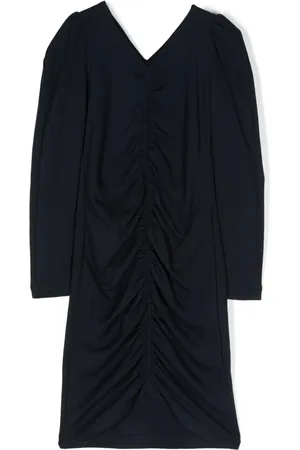 MONNALISA Gerafftes Midikleid mit V-Ausschnitt