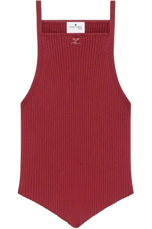 Courrèges Pointy Tanktop aus Rippstrick