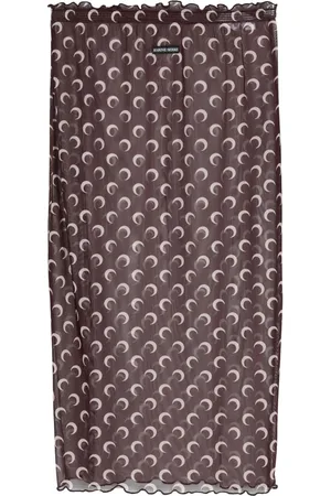 Marine Serre Midirock mit Sichelmond-Print