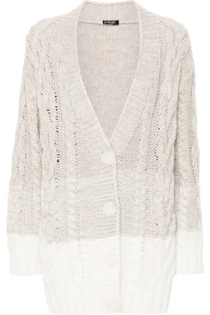 Liu Jo Grob gestrickter Cardigan mit Zopfmuster