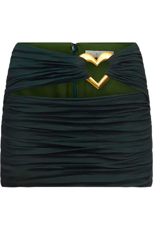 AREA Geraffter Minirock mit Cut-Out