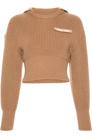 Marine Serre Half Cardigan Knit Sailor Pullover
