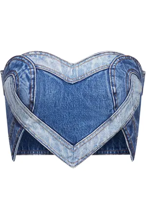 AREA Jeans-Bandeauobeteil mit Herzmotiv