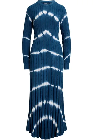 Ralph Lauren Maxikleid mit Zopfmuster