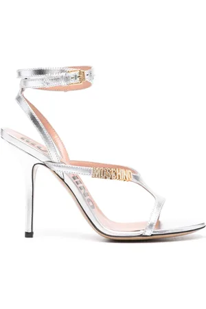 Moschino Sandalen mit Logo-Schild 105mm