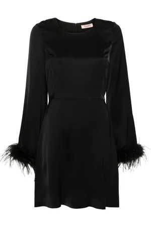 Twin-Set Kleid mit Federn