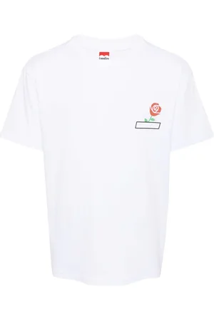 Ground Zero T-Shirt mit geblümtem Logo-Print