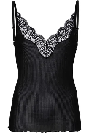 Saint Laurent Tanktop aus Seide mit Schnürung