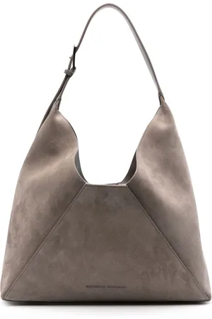 Brunello Cucinelli Schultertasche aus Wildleder