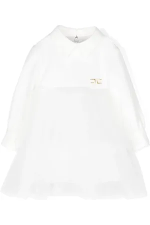 Elisabetta Franchi Kleid mit Logo-Stickerei