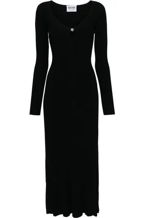 Moschino Maxikleid aus geripptem Strick