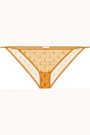 Saint Laurent Slip mit Logo-Print
