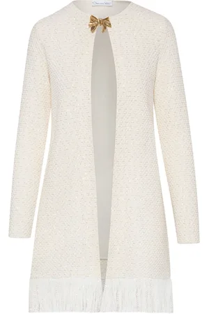 Oscar de la Renta Tweed-Mantel mit Pailletten