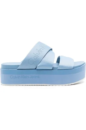 Calvin Klein Flatform-Sandalen mit Logo-Jacquard 55mm