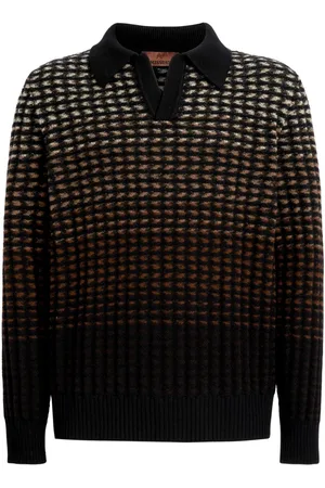 Missoni Gestricktes Poloshirt mit Farbverlauf