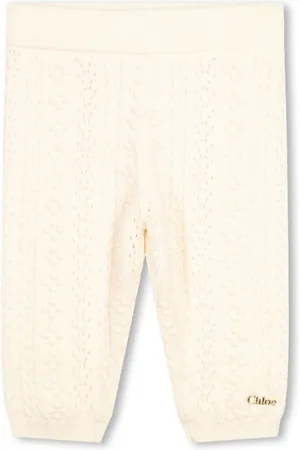 Chloé Gestrickte Hose mit Logo-Stickerei