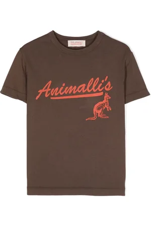 The Animals Observatory T-Shirt mit Walnuss-Print