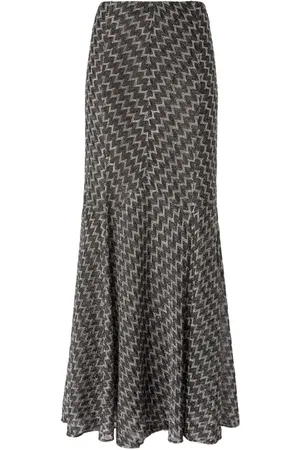 Missoni Lamé-Maxirock mit Zickzackmuster