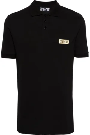 VERSACE Pikee-Poloshirt mit Logo-Schild