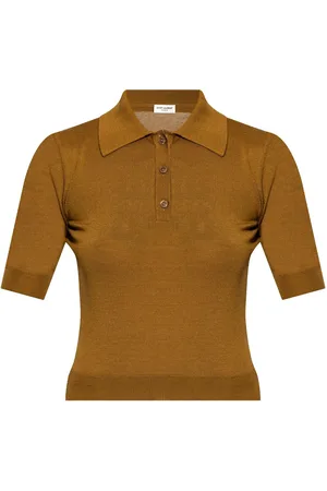 Saint Laurent Poloshirt mit Cassandre-Stickerei