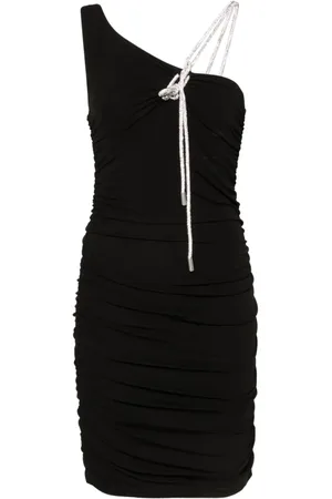 OFF-WHITE Asymmetrisches Kreppkleid