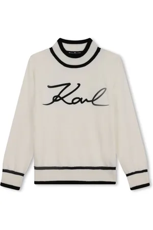 Karl Lagerfeld Bestickter Pullover mit Stehkragen