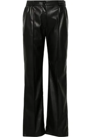 Twin-Set Hose aus Faux-Leder mit Oval T-Schild