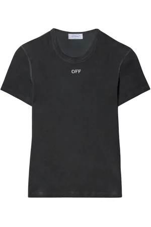 OFF-WHITE T-Shirt mit Logo-Stickerei