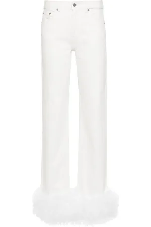 LOULOU Jeans mit Federn