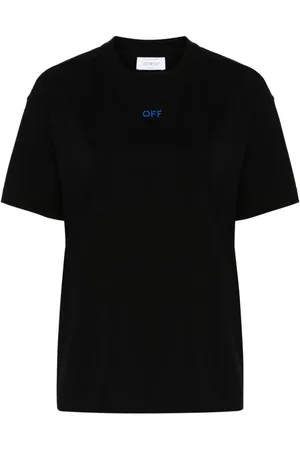OFF-WHITE T-Shirt mit Pfeilstickerei