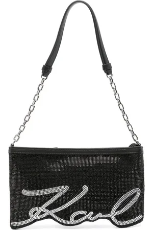Karl Lagerfeld Schultertasche mit Strass-Logo