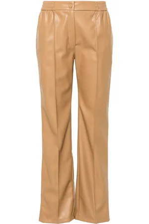 Twin-Set Hose aus Faux-Leder mit Oval T-Schild