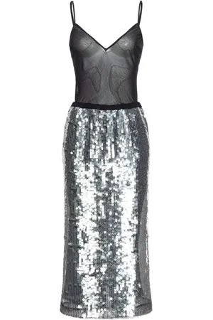 Pinko Paillettenkleid im Layering-Look