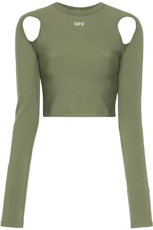 OFF-WHITE Cropped-Oberteil mit Logo-Print