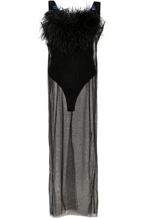 LOULOU Maxikleid mit Kristallen