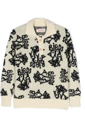 The Animals Observatory Gebürsteter Raven Polo-Pullover