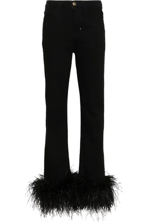 LOULOU Jeans mit Federn