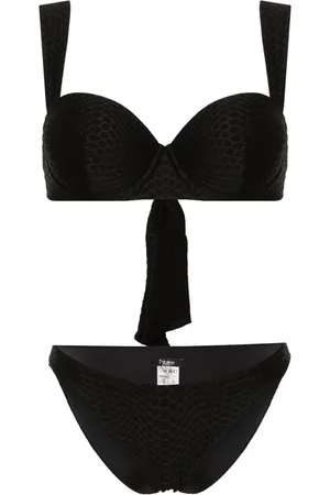 Noire Swimwear Nikki Bikini mit Schlangenleder-Optik