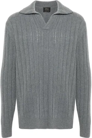 BRIONI Grob gestricktes Poloshirt