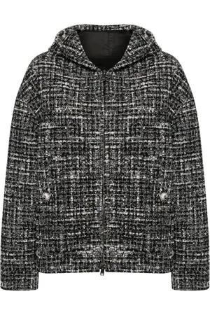 VALENTINO GARAVANI Tweed-Jacke mit Kapuze