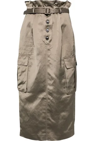 Self-Portrait Satin Cargo-Midirock