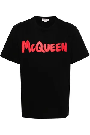 Alexander McQueen T-Shirt mit Graffiti-Logo-Print