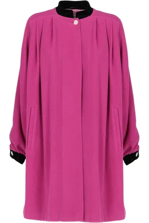 VALENTINO GARAVANI 1980s Wollmantel mit Falten