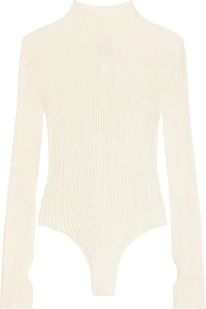 Courrèges Body mit Logo-Stickerei