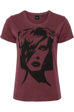 Pinko T-Shirt mit Bowie-Print