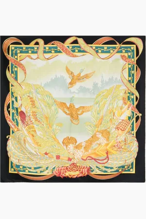 Salvatore Ferragamo 1970s Schal mit Vogel-Print